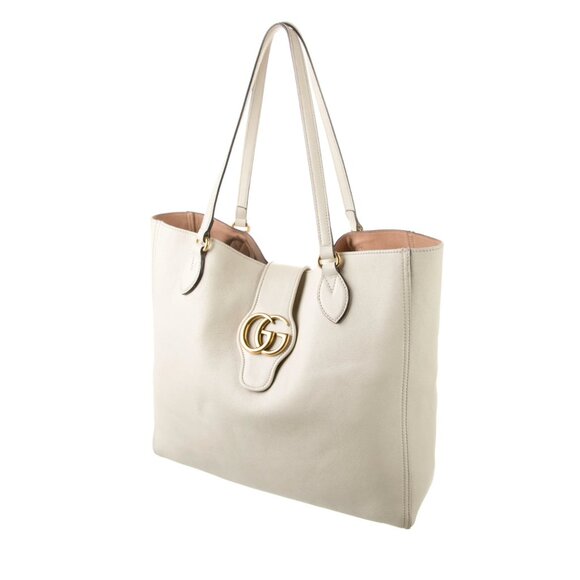 White Gucci Dahlia Tote purse double G, Medium - Picture 1 of 13